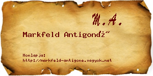 Markfeld Antigoné névjegykártya